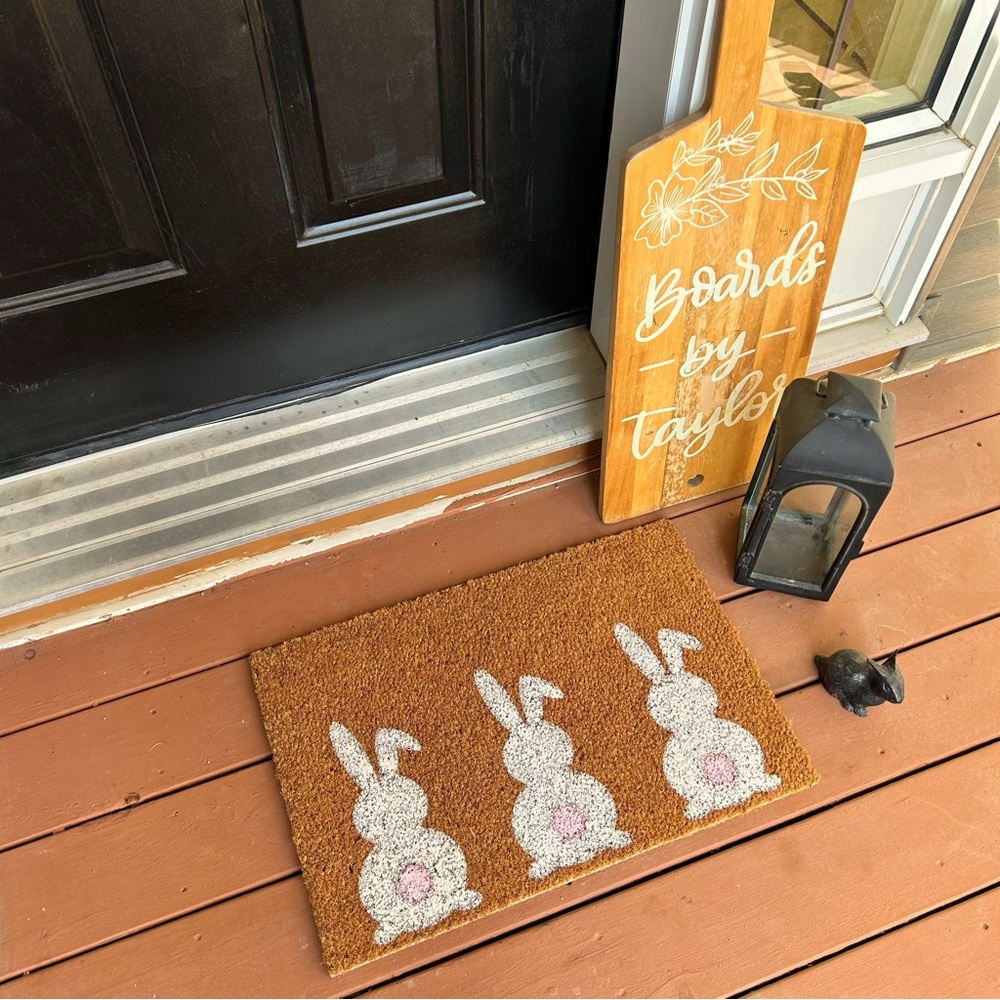 Small "3 Bunnies Design" doormat, 40x60cm